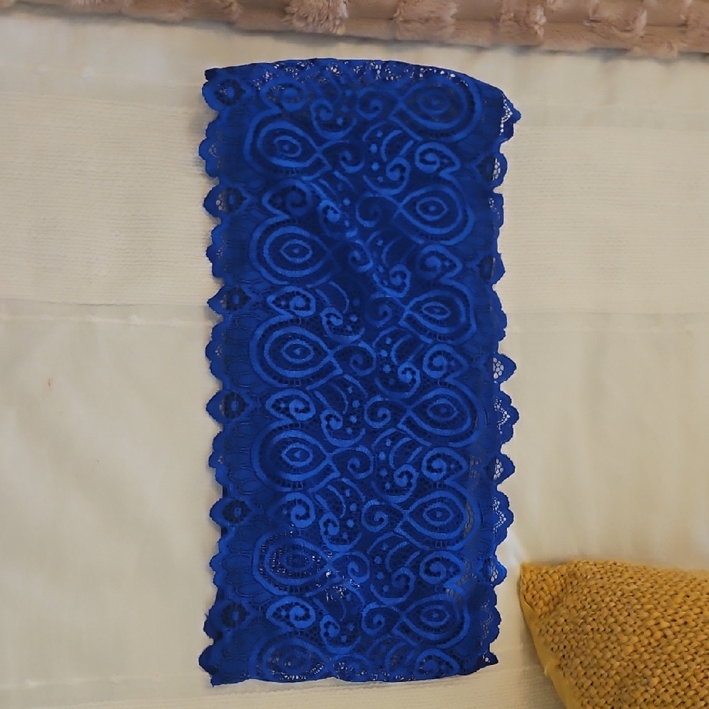 Free People Deep Blue Lace Fabric